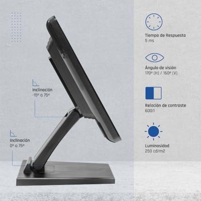 Monitor met Touchscreen iggual MTL15C 15" 60 Hz