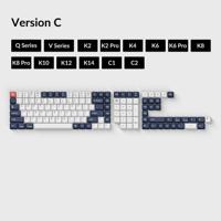 Keychron Key DouShot PBT Bu/Bk/Wh Full OEM US keycaps - thumbnail