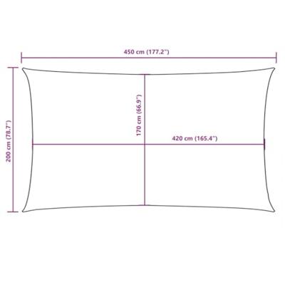 VidaXL Zonnescherm rechthoekig 2x4,5 m oxford stof antracietkleurig - thumbnail