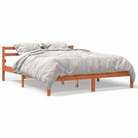 Bedframe massief grenenhout wasbruin 200x200 cm - thumbnail