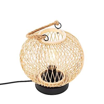 QAZQA Landelijke buiten tafellamp rotan - Calamus
