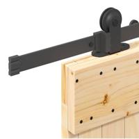 Schuifdeur met beslag 85x210 cm massief grenenhout - thumbnail