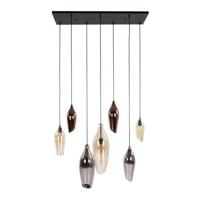 Fraaai Carmen hanglamp 4+3 cocoon mix glas - zwart - thumbnail