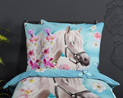 Good Morning Kinderdekbedovertrek "paard" - Multi - (140x200 cm) - Katoen Good Morning Kinderdekbedovertrek "paard" - Multi - (140x200 cm) - Katoen