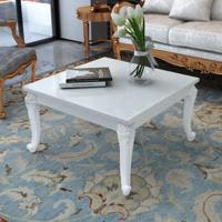VidaXL Salontafel 80x80x42 cm hoogglans wit - thumbnail