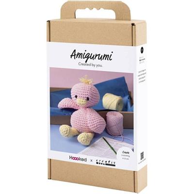 Creativ Company Hobbyset amigurumi, eendje, lichtroze, lichtgeel, 1 doos Creativ Company Hobbyset amigurumi, eendje, lichtroze, lichtgeel, 1 doos