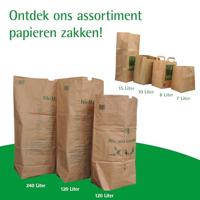 Biomat Gft afval compostzakken papier- 120 liter 25st. - thumbnail