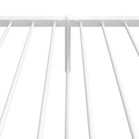 Bedframe met hoofd- en voeteneinde metaal wit 107x203 cm - thumbnail