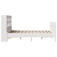 Bedframe zonder matras massief grenenhout wit 140x190 cm - thumbnail