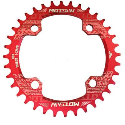 MOTSUV ronde smalle brede Chainring MTB fiets 104BCD tand plaat onderdelen elliptische plaat 34T (rood) MOTSUV ronde smalle brede Chainring MTB fiets 104BCD tand plaat onderdelen elliptische plaat 34T (rood)