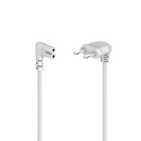 Hama Power Cable Angled Both Sides Euro Plug AC Connector C7 3 m Kabel Wit - thumbnail