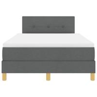 Boxspringbed met Matras & LED Donkergrijs 120x190 cm Stof - thumbnail