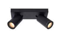 Lucide TAYLOR - Plafondspot Badkamer - LED Dim to warm - GU10 - 2x5W 2200K/3000K - IP44 - Zwart - thumbnail