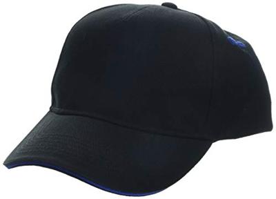 Beechfield CB15C Ultimate 5 Panel Cap - Sandwich Peak - Black/Bright Royal - One Size Beechfield CB15C Ultimate 5 Panel Cap - Sandwich Peak - Black/Bright Royal - One Size