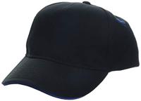 Beechfield CB15C Ultimate 5 Panel Cap - Sandwich Peak - Black/Bright Royal - One Size - thumbnail
