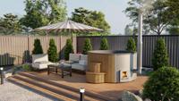 Hottub deluxe incl. RVS houtkachel en kachelpijp Ø200 cm- - Hout- Tuindeco - thumbnail