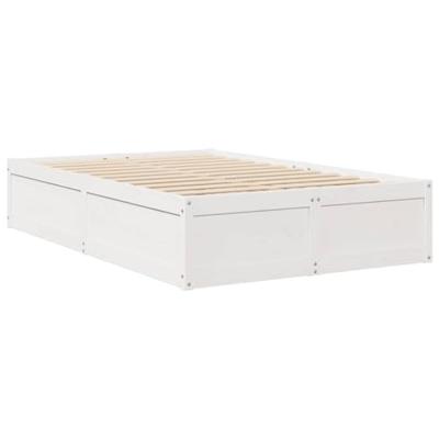 Bedframe zonder matras massief grenenhout wit 120x190 cm Bedframe zonder matras massief grenenhout wit 120x190 cm