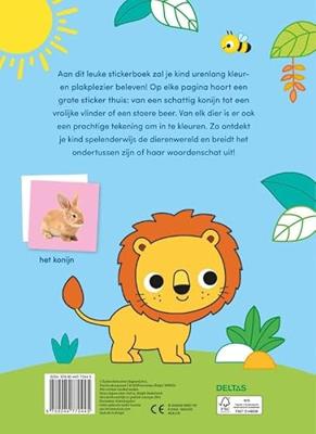 Deltas Lieve dieren kleur- en stickerboek - 3-5 jaar