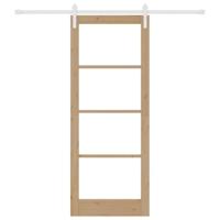 Schuifdeur ORKDAL Bruin 83 x 211 cm Massief grenenhout - thumbnail