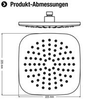 Cornat Douchekop Classic Hoekig Ch - TECBW3401 - thumbnail
