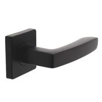 Intersteel Deurkruk Minos op vierkant rozet - mat zwart - thumbnail
