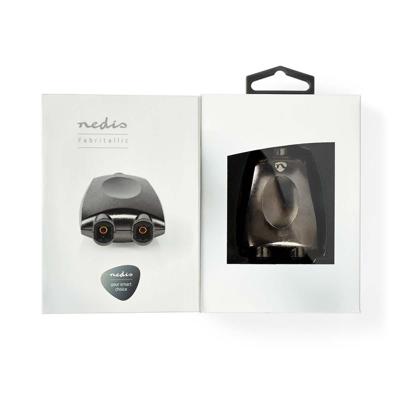 Nedis CATB25940GY Toslink-adapter Toslink Female 2x Toslink Female Splitter Aluminium Gun Metal Grijs 1 Stuks Doos