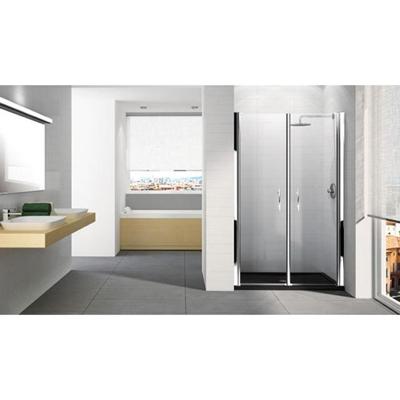 Novellini Young 2.0 2B draaideur 2 delig voor nis 87/91x200cm chroom/helder y22b87-1k