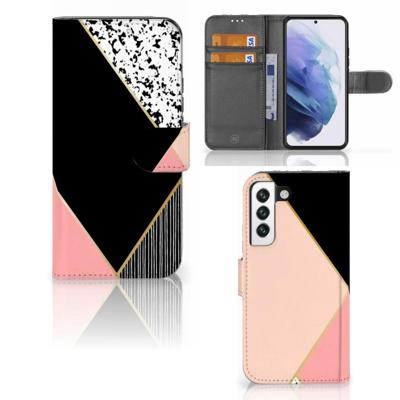 Samsung Galaxy S22 | Book Case | Zwart Roze Vormen