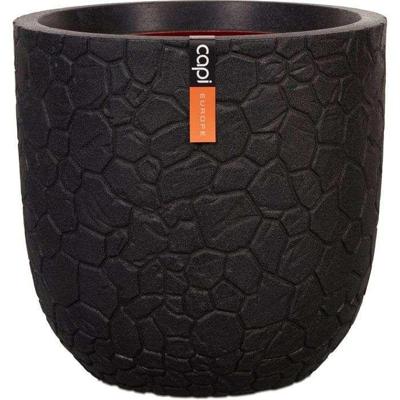 Bolvormige pot - CAPI EUROPE - Klei NL - 35 x 34 cm - Zwart