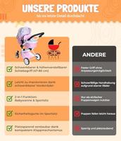 Combi-poppenwagen Mika - Flowers - thumbnail