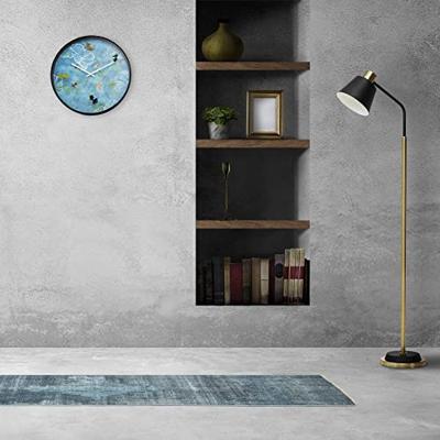Wandklok 30 cm - Stil - Blauw - Plastic - "Pond"