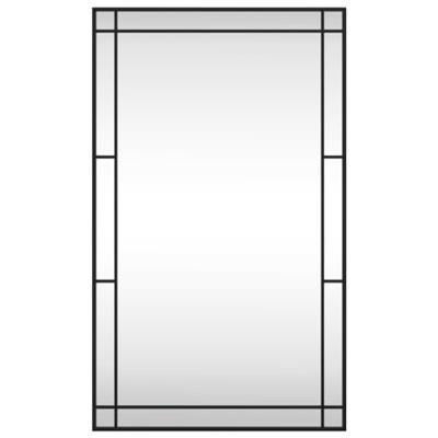 VidaXL Wandspiegel rechthoekig 60x100 cm ijzer zwart