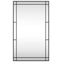 VidaXL Wandspiegel rechthoekig 60x100 cm ijzer zwart - thumbnail