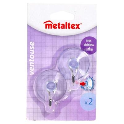 Metaltex haken met zuignap 2 stuks