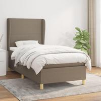 Boxspring met matras stof taupe 100x200 cm - thumbnail