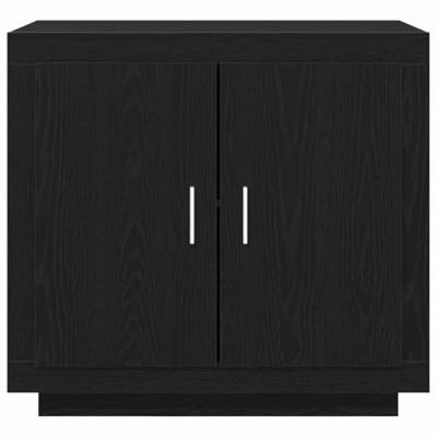 Dressoir Zwart 80 x 40 x 75 cm Bewerkt hout