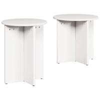 Salontafel 2 pcs Wit 41,5 x 41,5 x 41 cm Massief grenenhout - thumbnail