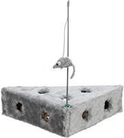 TRIXIE CAT'S CHEESE MET SPEELHENGEL & SPEELBALLEN PLUCHE 36X26X8 CM 2 ST - thumbnail