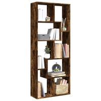 Kamerscherm / boekenkast 67x25x161,5 cm hout gerookt eiken - thumbnail