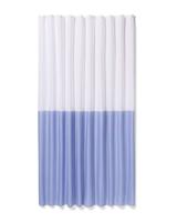 HEMA Douchegordijn 180x200cm polyester linnenlook blok blauw (blauw) - thumbnail