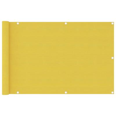 VidaXL Balkonscherm 90x400 cm hdpe geel