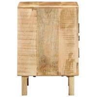 Nachtkastje 2 st 40x32x46 cm massief hout ruw mangohout - thumbnail