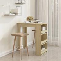 Bartafel met opbergrek 102x50x103,5cm bewerkt hout sonoma eiken - thumbnail