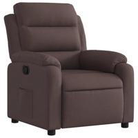 Fauteuil verstelbaar stof donkerbruin - thumbnail
