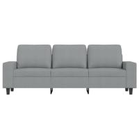 Driezitsbank 180 cm stof lichtgrijs - thumbnail