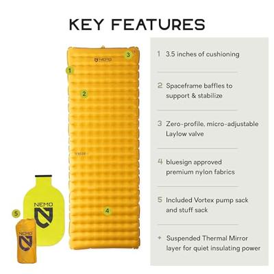Nemo Tensor Trail Regular Wide Slaapmat Mango/Huckleberry Regular