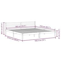 Bedframe Wit 208.6 x 157.6 x 69.4 cm Massief grenenhout - thumbnail