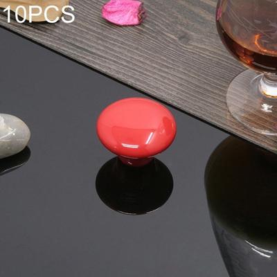 10 stuks 38mm moderne literaire kleur geglazuurde keramische kabinet lade handvat (rood)