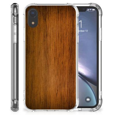 Apple iPhone Xr Stevig Telefoonhoesje Donker Hout Apple iPhone Xr Stevig Telefoonhoesje Donker Hout