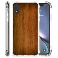 Apple iPhone Xr Stevig Telefoonhoesje Donker Hout - thumbnail